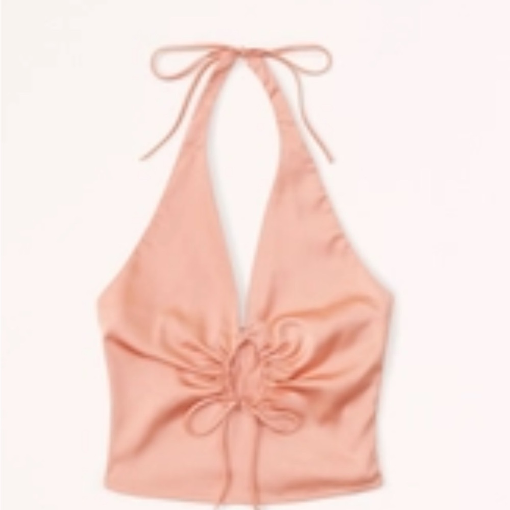 Abercrombie and Fitch women’s satin cinched halter top